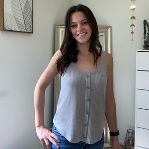 HEARD ABOUT THIS LOVE GREY TANK